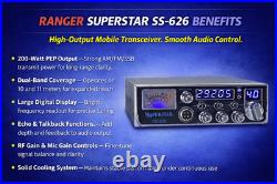 Ranger SuperStar SS-626 10 Meter Radio 45W AM Echo Talkback Compact Size