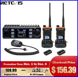 Retevis RA25 GMRS462-467MHz Ham Amateur Mobile Transceiver+2RB27 GMRS Radios