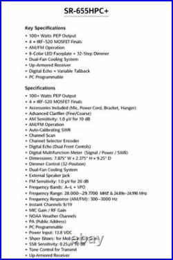 Stryker SR-655HPC+ 10 Meter Amateur Radio Export Mobile Radio AM FM SSB