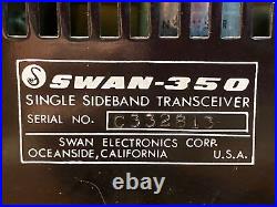 Swan 350 Vintage Tube Ham Radio SSB/CW Transceiver With Manual