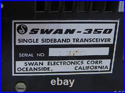 Swan 350 Vintage Tube Ham Radio SSB Transceiver + Manual (untested)