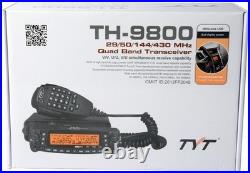 TH-9800 Mobile Ham Radio Quad Band, 50W, Waterproof Design for All Conditions