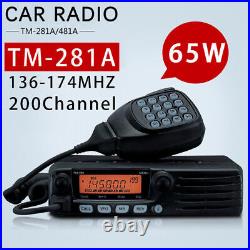 TM-281A 136-174MHZ FM Transceiver Mobile Radio Car Radio Station 10-50KM 65W US