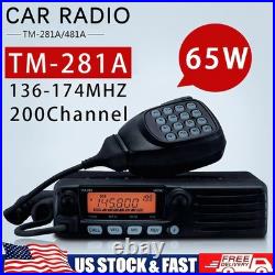 TM-281A 65W FM Transceiver Mobile Radio Car Radio Station 136-174MHZ 10-50KM New