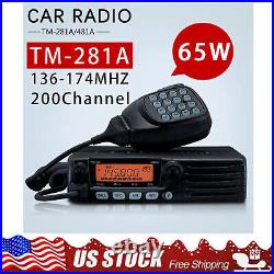 TM-281A FM Transceiver Mobile Radio Car Radio Station 136-174MHZ 10-50KM 65W 2