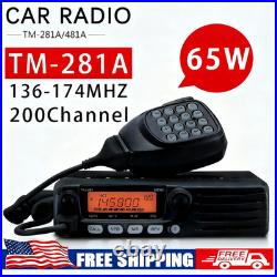 TM-281A FM Transceiver Mobile Radio Car Radio Station 136-174MHZ 10-50KM 65W New