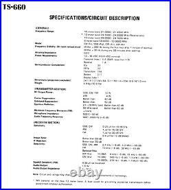 TRIO Kenwood TS-660 Quad Band Allmode AM/FM/SSB/CW Transceiver Ham Radio Working