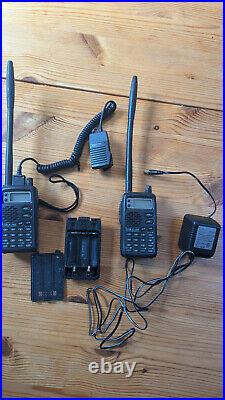 TWO RADIOS Icom Ic-t8a Tri-band Ham Radio Amateur Transceivers withwall charger TWO RADIOS Icom Ic-t8a Tri-band Ham Radio Amateur Transceivers withwall charger
