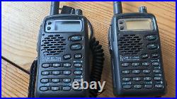TWO RADIOS Icom Ic-t8a Tri-band Ham Radio Amateur Transceivers withwall charger TWO RADIOS Icom Ic-t8a Tri-band Ham Radio Amateur Transceivers withwall charger