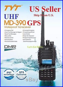 TYT MD 390 with GPS UHF DMR Digital Radio Free Software & USB cable US Seller