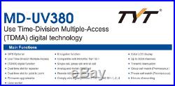 TYT MD-UV380 Non-GPS Dual Band 144&430MHz DMR Digital/Analog Radio US Seller