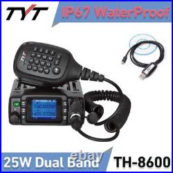 TYT TH8600 Waterproof Dual Band 25W Mini Mobile Radio 2M/70CM Ham Two Way Radio