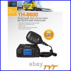 TYT TH8600 Waterproof Dual Band 25W Mini Mobile Radio 2M/70CM Ham Two Way Radio