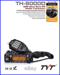 TYT TH9000D VHF 136-174MHz 200CH 60W Quad Band Car Two Way Ham Radio Transceiver