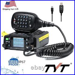 TYT TH-8600 Waterproof Dual Band VHF UHF 25W Mobile Radio with Programming Cable
