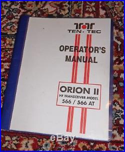 Ten Tec Orion 2 Orion II Model 566AT Solid State HF Ham Transceiver with Tuner