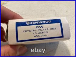 Trio Kenwood YG-455CN 455.7kHz CW Crystal Filter Box Manual Tested Working
