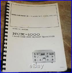 Very Rare National NCX-1000 HF Ham Transceiver PROJECT