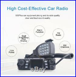 Vhf uhf mobile ham radio transceiver 75With50W dual band vehicle radio car station