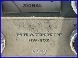 Vintage Heathkit HW-202 Transceiver Radio & Microphone Untested/ DOES POWER ON