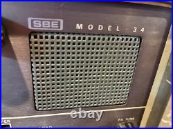 Vintage SBE Model 34 Ham Transceiver Radio WithSURE PJ-068 MICROPHONE