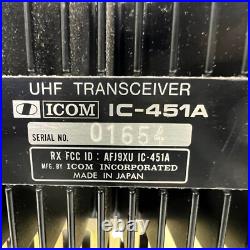 Vtg Icom IC-451A 430MHz All Mode Amateur Ham Radio Transceiver w Mic Box Manual Vtg Icom IC-451A 430MHz All Mode Amateur Ham Radio Transceiver w Mic Box Manual