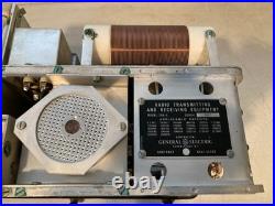 WWII GE TBX-6 Radio Transmitter Receiver CG-43005C US Navy Military Vintage