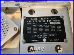 WWII GE TBX-6 Radio Transmitter Receiver CG-43005C US Navy Military Vintage