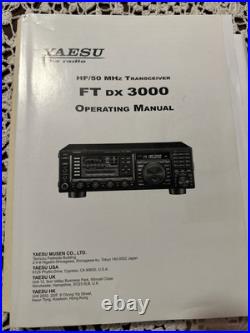 YAESU FTDX3000D HF/50MHz 100W AllMode Ham Radio manual SW remote keypad YAESU FTDX3000D HF/50MHz 100W AllMode Ham Radio manual SW remote keypad