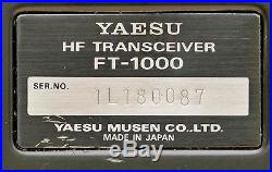 YAESU FT-1000D HF Transceiver, Desk and Hand Mics, DVS-2 and Documentation