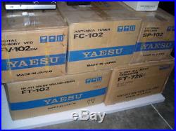 YAESU FT-102 withTHREE FILTERS HF TRANSCEIVER VERY NICE in ORIGINAL BOXES