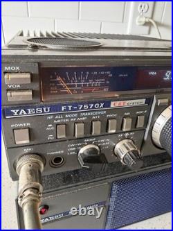 YAESU FT-757 GX Transceiver Ham Radio Vintage Japan Retro + FP-757HD SEE VIDEO