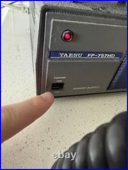 YAESU FT-757 GX Transceiver Ham Radio Vintage Japan Retro + FP-757HD SEE VIDEO