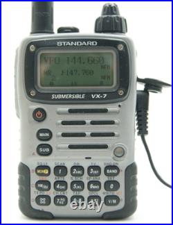YAESU STANDARD VX-7 50/144/430MHz Triband Waterproof Radio + Extras Gray Working
