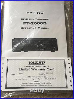 Yaesu FT 2000d Radio Transceiver And SP 2000