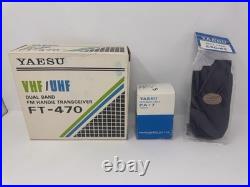 Yaesu FT-470 Dual Band HT with PA-7 Ext Cable CSC-43 Case Lot All New + Bonus