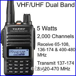 Yaesu FT-4XR VHF/UHF Two Way Radio Dual Band Amateur Ham Radio Field Program NEW