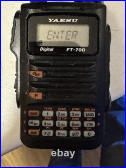 Yaesu FT-70D Digital Handheld Transceiver Black with SAD-18B AC Adapter