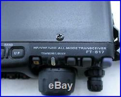 Yaesu FT-817 HF/VHF/UHF All Mode Transceiver with Adapter Used