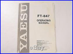Yaesu FT-847 HF / 50 / 144 / 430 MHz Satellite Transceiver with Orig Manual