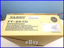 Yaesu FT-857D. HF/VHF/UHF. New in box, won at Dalton Ga. Hamfest