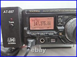 Yaesu FT-897D All Mode Transceiver With LDG AT-897 Antenna Tuner and MIC TESTED