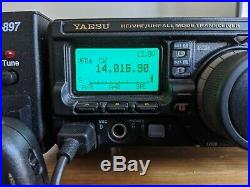 Yaesu FT-897 HF/VHF/UHF Transciever Complete Station Tuner/Voice/Dig/Filters ++