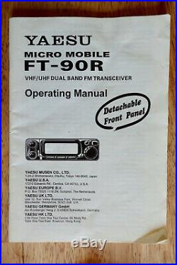 Yaesu FT-90R Ham Radio Mobile Transceiver with Manual and MH-36 Mic