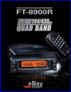 Yaesu Original FT-8900R 29/50/144/430 MHz Quad-Band FM Ham Radio Transceiver