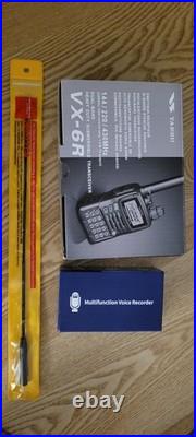 Yaesu VX-6R Tri-Band Ham Radio 2m/1.25m/70cm + Diamond Antenna + Audio Recorder