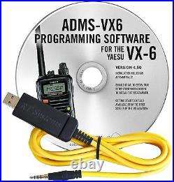 Yaesu VX-6R Tri-Band Hand-Held Radio with RT Systems Prog. Software/Cable Kit