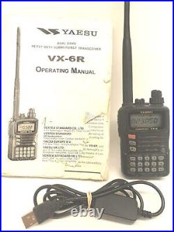 Yaesu VX-6R Tri Band Submersible Radio Transceiver With Manual
