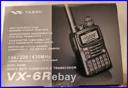 Yaesu VX-6R Tri Band Submersible Radio Transceiver and Accessories