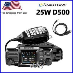 ZASTONE D500 VHF UHF Dual Band 25W DTMF Detachable Panel Mini Mobile Radio + USB